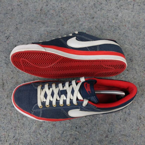 Nike Match Supreme Premium Mens 10.5 Shoes Canvas Blue Denim Red 631658-416 - Picture 3 of 7